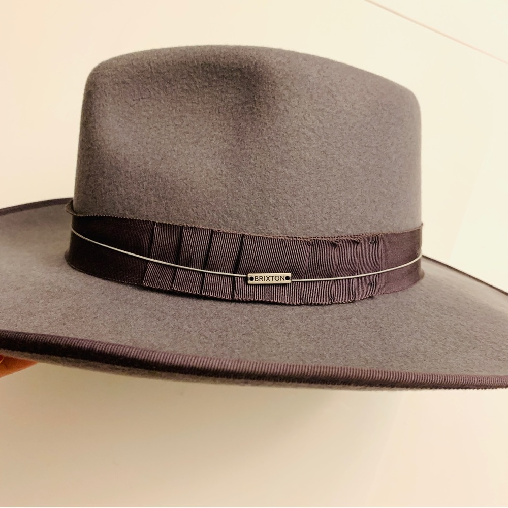 Brixton gray w purple hue western fedora hat new XS 54cm